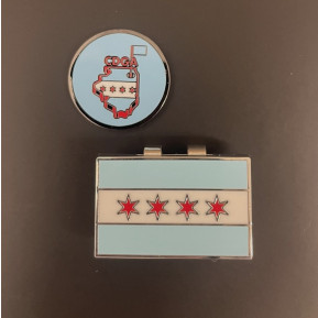 PRG - Chicago Flag Hat Clip and CDGA/IL/Chi Flag Ball Mark