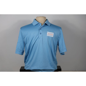 Cutter & Buck Mens Prospect Textured Stretch Polo with Chi Flag/Clubs