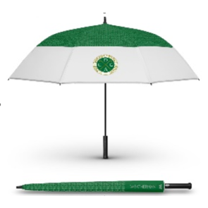 68" Golf Automatic Umbrella. Green/White